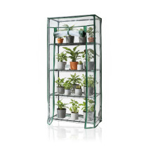 Greenhouse greenhouse on the windowsill Geoplastboard 46x24x100 cm 4 shelves color green