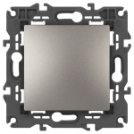 Кнопка ЭРА Elegance 14-1111-16 , 10АХ-250В, Elegance, титан