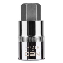 Головка торцевая с битой-вставкой HEX 1/2", H17 x 55 мм