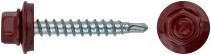 Шурупы кровельные со сверлом 4.8 х 32, красный RAL-3011 (фасовка 100 шт.)