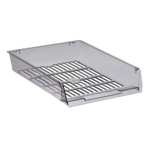 Paper tray horizontal STAMP "Grand", mesh, tinted gray
