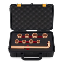 1/2" Intrinsically safe socket set, 9 pieces BeCu, HORTZ