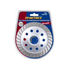 Diamond PRACTICE cup "Expert" grinding turbo 180 x 22 mm blister (240-591)