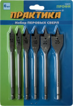 PRAKTIKA Spring Drill Set 6 pcs 10/12/16/18/20/25 mm in a blister (774-368)