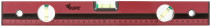 Optima level, 3 eyes, red body, milled working face, 400 mm scale