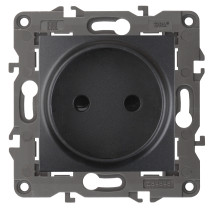 Розетка ЭРА Elegance 14-2105-05 2P 16A-250В IP20 антрацит