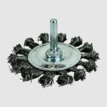 Disc cord brush (0.5 mm twisted galvanized steel, diameter 75 mm, shank 6 mm) BERGER BG1734