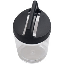 Magnetic STAMP paperclip, without paper clips, transparent-black