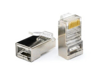 RJ-45 (8P8C) cat.6 connector, shielded RIPO (Class D), universal knives