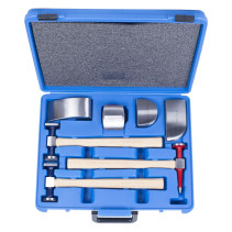 Set of straightening hammers and supports, 7 pieces KING TONY 9CF-107