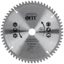 Диск пильный для циркулярных пил по алюминию 185 x 20/16 x 60T