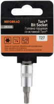 Головка со вставкой TORX T27 (1/4";L=38mm) АвтоDело (39336)