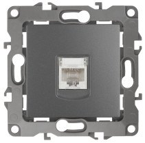 Розетка ЭРА Серия 12 12-3107-12 информационная RJ45 IP20 графит