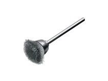 Щетка чашечная гофрированная, Д18 мм, хвостовик 3 мм, стальная гофрированная проволока STH 0,10 мм