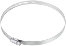 Хомут обжимной просечной, ширина 12,7 мм, нерж.сталь 120-165 мм