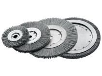 Cylindrical corrugated brush, D178 mm, width 14 mm, nylon abrasive SIC K 120/0.60 mm