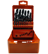 Metal drill set of 25 pieces 1-13 mm R6M5 metal case HORTZ