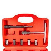 A set of devices ER-86707 for cleaning and restoration of plantings. nozzle slots, 7p. (milling cutter size:17x21,17x19,15x19,17x17mm) in EUREKA case /1/5