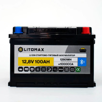Lithium battery starter/traction LITOMAX LiFePO4 12V 100Ah 1280Wh 1000CCA