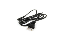 Кабель питания RIPO 1.5м, евро вилка CEE 7/16 прямая - штекер С7 (2*0.5 mm2) 2.5A, черный