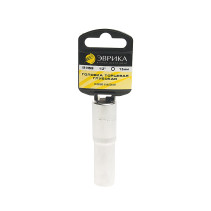 Головка торцевая 13мм 1/2" 6-гранная глубокая L=80мм (с держателем) ЭВРИКА ER-91506H 1/120