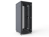 Шкаф телекоммуникационный Ripo 426060PM/B 19" напольный 42U 600х600 черный дверь перф.