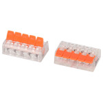 ERA terminal NO-225-431 universal 221-415 compact with levers 5-wire 0.2-4 mm2 package 2 pcs