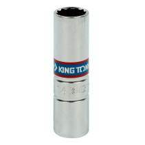1/2" duodecimal candle head, 14 mm, L = 70 mm, KING TONY 463014RC rubber retainer