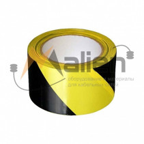 Protective tape LO-100/50 "Economy" length 100m, width 50 mm, thickness 35mm (Yellow-black) MALIEN