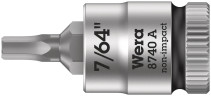 8740 A Hex-Plus Zyklop Головка торцевая со вставкой под внутренний шестигранник, DR 1/4", 7/64" x 28 мм