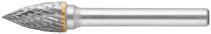Carbide ball, 6 mm pin, type "G", parabolic pointed 10x20x65 mm