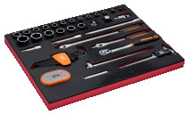 Fit&Go Набор с головками, шестигранными ключами, битами в ложементе, 71 предмет