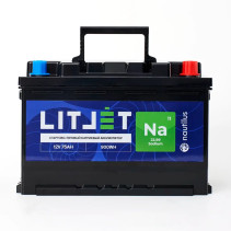 Натриевый стартово/тяговый аккумулятор LITJET Na+ 12V 75Ah 900Wh 1800CCA