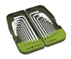 564518 Набор ключей Шестигранных (1.5,2,2.5,3,4,5,6,8,10 мм) и TORX (T10,T15,T20,T25,T27,T30,T40,T45,T50) удлиненных в холдере, 18 предм.