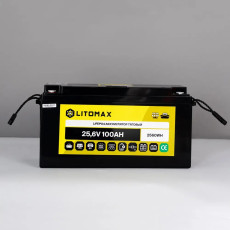 Lithium Traction battery LitoMax LiFePO4 25.6V 100Ah with Color Monitor