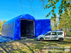 Pneumatic frame modules — garages