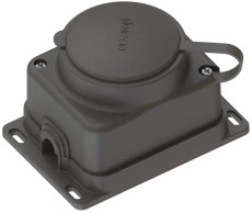 Колодка штепсельная 1-гн. с/з (Каучук)