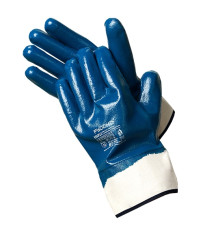 Nitrile oil- and gasoline-resistant gloves (MBS) with a protective cuff Quartz K, size 8(M), 12 pairs
