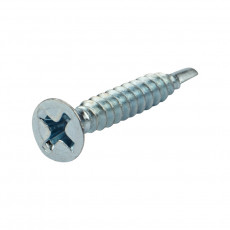 Self-tapping screw window KRANZ drill, 3.9x25, white zinc, box (500 pcs./pack.)