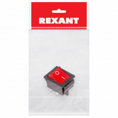 Key switch 250V 16A (4C) ON-OFF red with backlight (RWB-502, SC-767, IRS-201-1) REXANT Individual package 1 pc