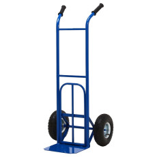 Грузовая тележка двухколесная Промышленник Д-150П с откидной полкой (литые колеса) 250 мм