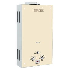 GPVS-10 (GPVS-10-BZH1), TEPLOX gas flow water heater, 20 kW, flow rate 10 l/min, with glass PS-Bezhevaya1