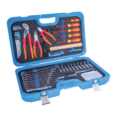 Electrician's kit in a plastic case of 70 items, type N1000E, NORGAU