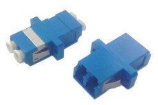 FA-P11Z-DLC/DLC-N/WH-BL Optical pass-through adapter LC-LC, SM, duplex, plastic housing, blue, white caps