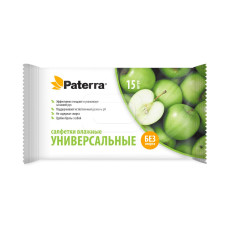 Салфетки влаж. УНИВЕРСАЛЬНЫЕ, 15шт. в уп. PATERRA