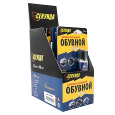 Universal glue for shoes Secunda, transparent, 30 ml, 36 pcs.