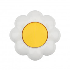 Two-key switch KRANZ HAPPY Daisy hidden installation, yellow/white