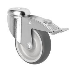 Hardware wheel support for bolt M12 with brake, d = 125 mm