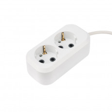 ProConnect extension cord 2 sockets, 3 m, 3x0.75 mm2, s/w, white