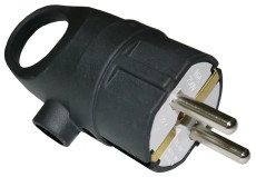 Вилка штепсельная с кольцом с/з 16А (Каучук)